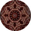 Art Carpet 5 Ft. Milan Collection Fanciful Woven Round Area Rug, Red 24453